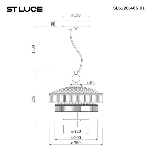 Подвесной светодиодный светильник ST Luce Oriental SL6122.313.01