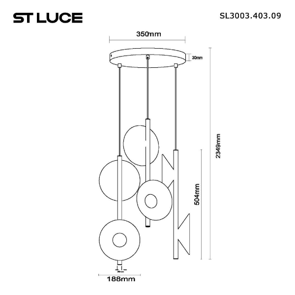 Подвесная светодиодная люстра ST Luce Sentito SL3003.403.09