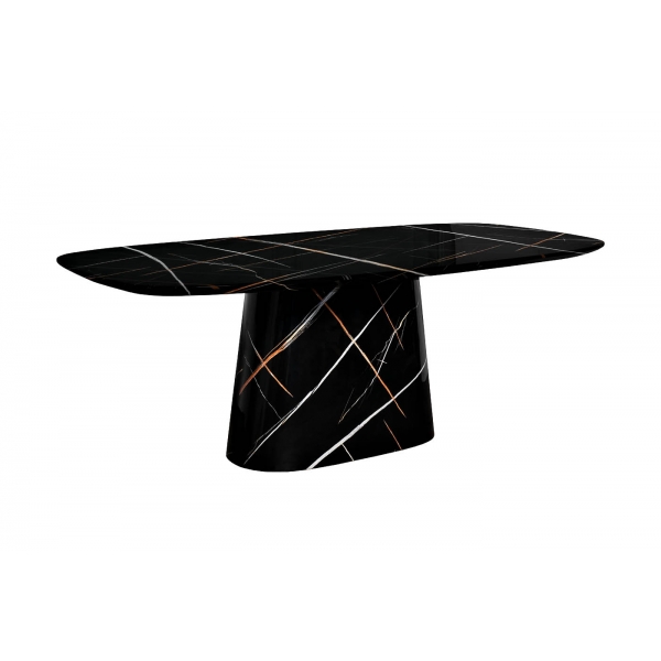 45EX-STOL/OB-185 CHE Стол обеденный "Уэльс" мраморный черный 200х100х76см