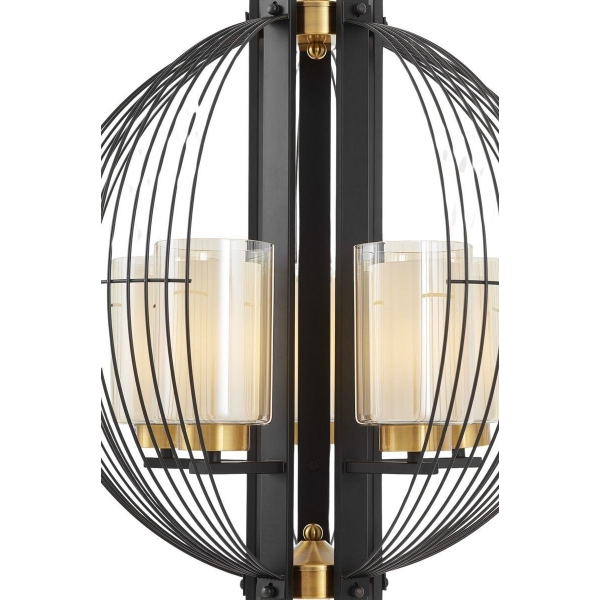 Подвесная люстра Lumina Deco Ponti LDP 1245-5 BK+MD