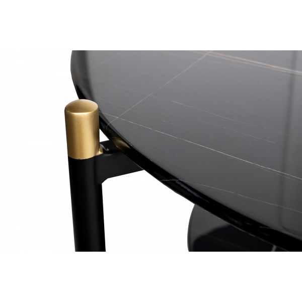 30B-872 Стол журнальный d80*45 с полкой