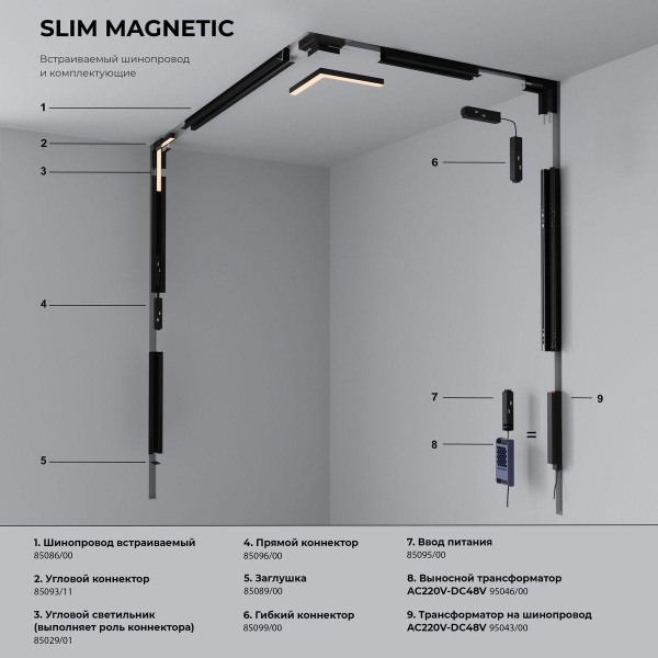 Трековый светодиодный светильник Elektrostandard Slim Magnetic 85002/01 a067374