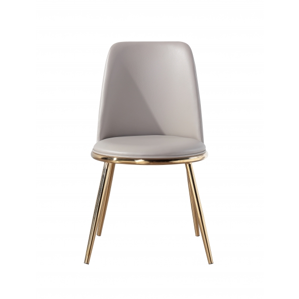 76AR-24005 Стул экокожа бежевый/золото 48*56*86см