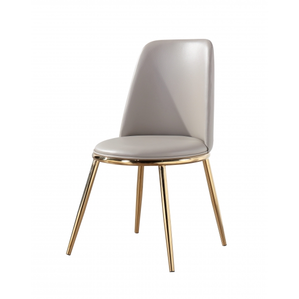 76AR-24005 Стул экокожа бежевый/золото 48*56*86см