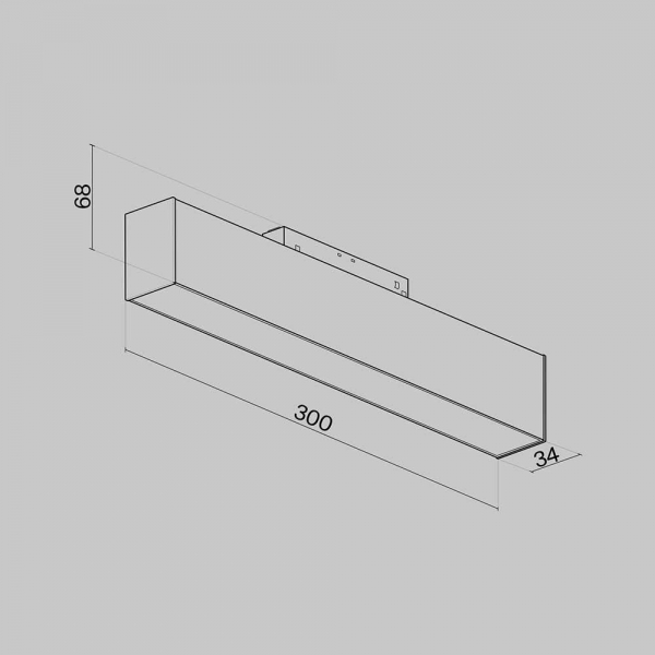 Трековый светодиодный светильник для магнитного шинопровода Track lamps TR012-2-12W4K-B