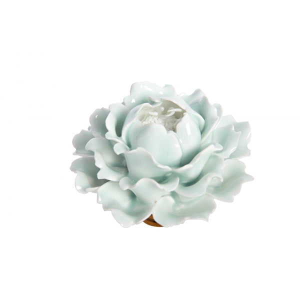 55RD3944M Декор "Голубая хризантема", мраморн.подставка d10*24см