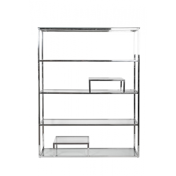 GY-SH8005 Стеллаж стекло прозр./хром 140*38*180см