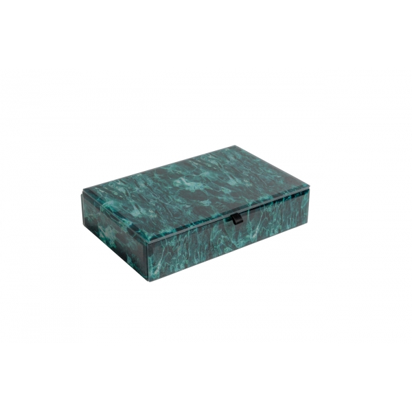 KFJ114  Шкатулка бирюзовая 23*16*6см