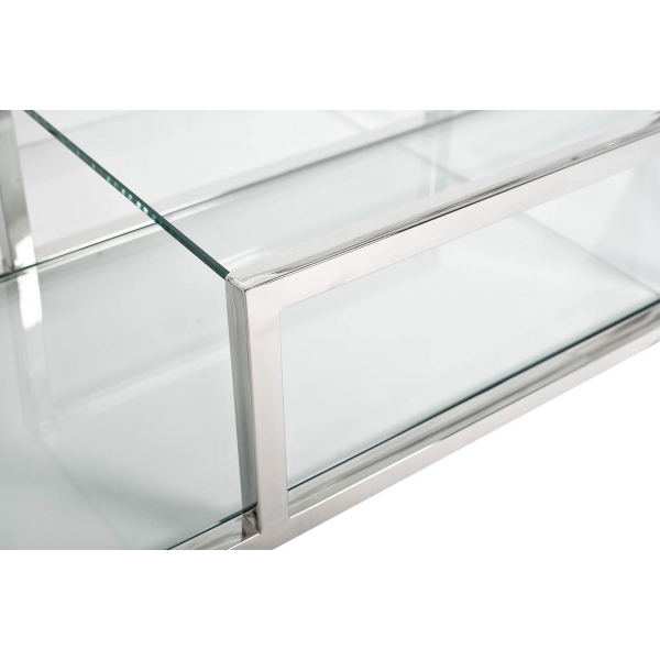 GY-SH8005 Стеллаж стекло прозр./хром 140*38*180см