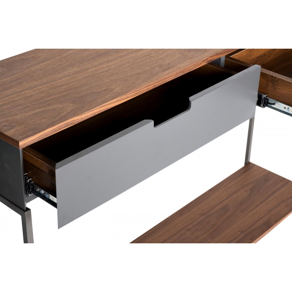 40AD-CST070 Консоль цвет серый/орех 120*30*80см