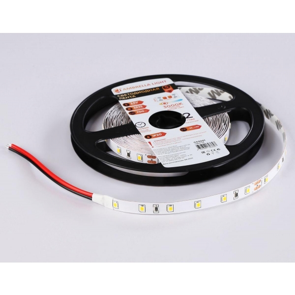 Светодиодная лента Ambrella Light 6W/m 60LED/m 2835SMD теплый белый 5M GS3001
