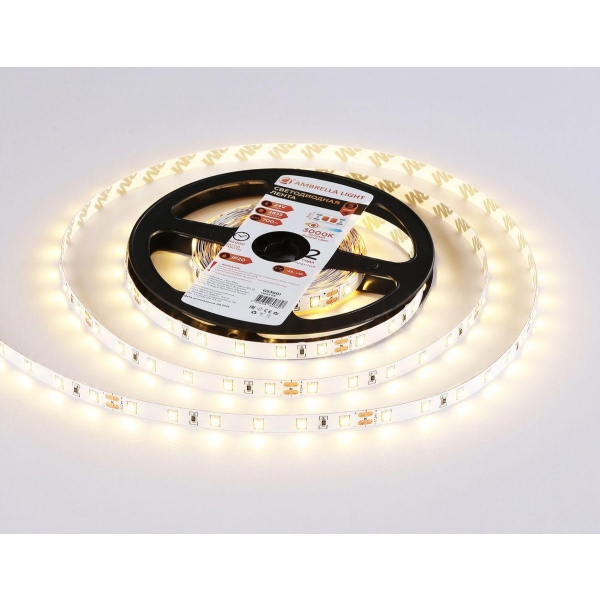 Светодиодная лента Ambrella Light 6W/m 60LED/m 2835SMD теплый белый 5M GS3001