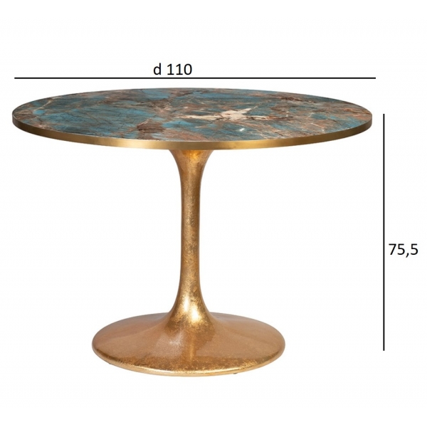 33FS-21004STOL/OB Стол обеденный Venice Blue d110*75,5см