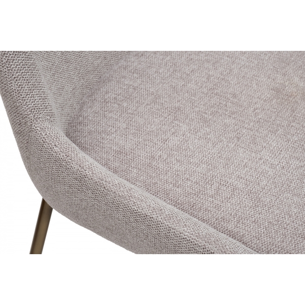 163YH-06963 Стул обеденный белый+бронза 49*61*87см