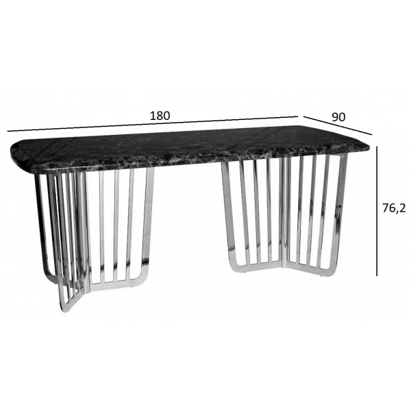 33FS-1800-STOL/OB-BEL Стол обеденный Pearl White 180*90*76.2см