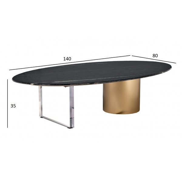 160KD-60160 Стол журнальный, мрамор Galaxy sky 140*80*35см