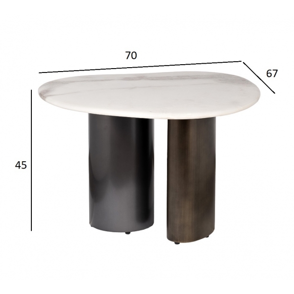 160KD-29200 Стол журнальный, мрамор Picasso 70*67*45см