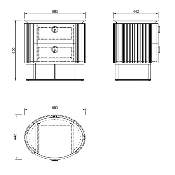 77IP-GD010-TUMB Тумбочка LUCIANO 60*44*60см