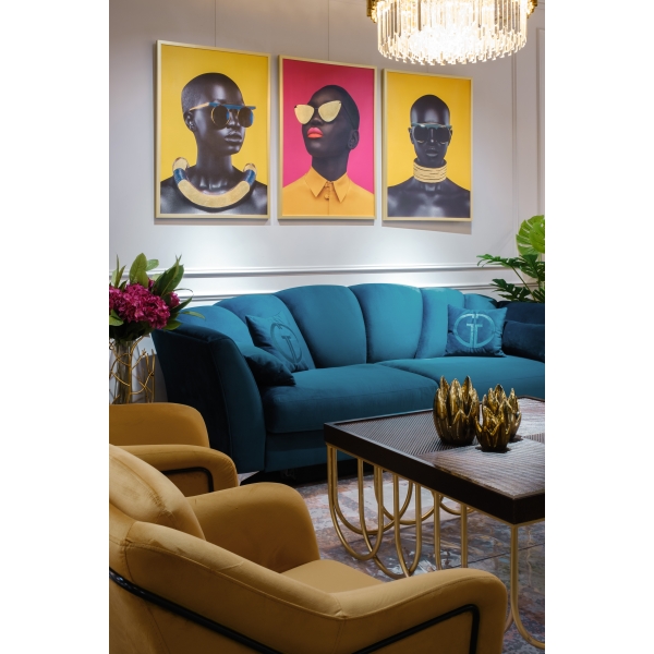 89VOR-AFRICAN GIRL2 Холст "Африканка-2" 100х70 см, багет алюм(зол)