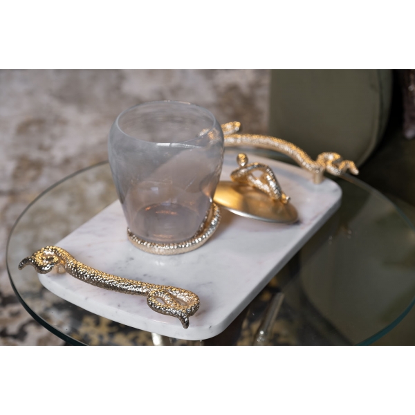 69-321003 Ваза декор.с крышкой "Serpente" 13,5*13,5*22 см