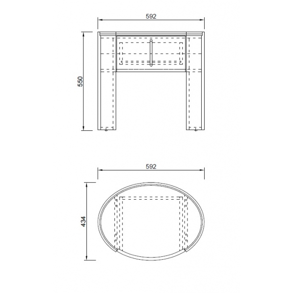 77IP-30300 Тумбочка 1 ящик темный шпон 59*42*55см