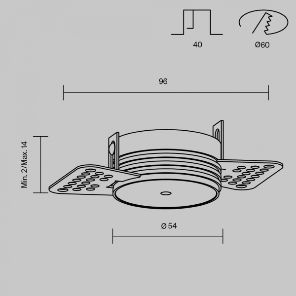 Крепление Maytoni Technical Pendant PA001-TRS-B