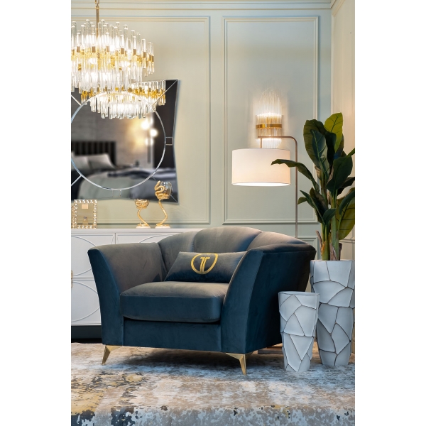 ZSC872-19WH-GL Кашпо d26*48см белое с золотом