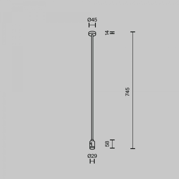 Крепление потолочное с вводом питания Maytoni Flarity TRA159C-B1-BS