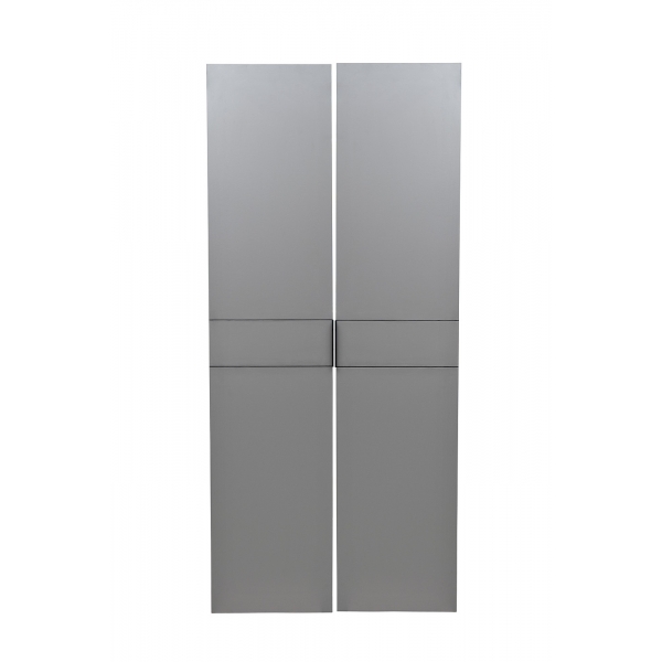 GD-10013-6 Шкаф Alto двухд с полками, цвет серый Кобальт, дверцы стекло(тонир) 100*57*228.5см