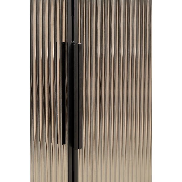 GD-10012-6 Шкаф Alto двухд c выдвиж ящик, цвет серый Кобальт, дверцы стекло(рифленое) 100*57*228.5см