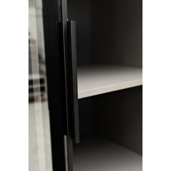 GD-10013-6 Шкаф Alto двухд с полками, цвет серый Кобальт, дверцы стекло(тонир) 100*57*228.5см