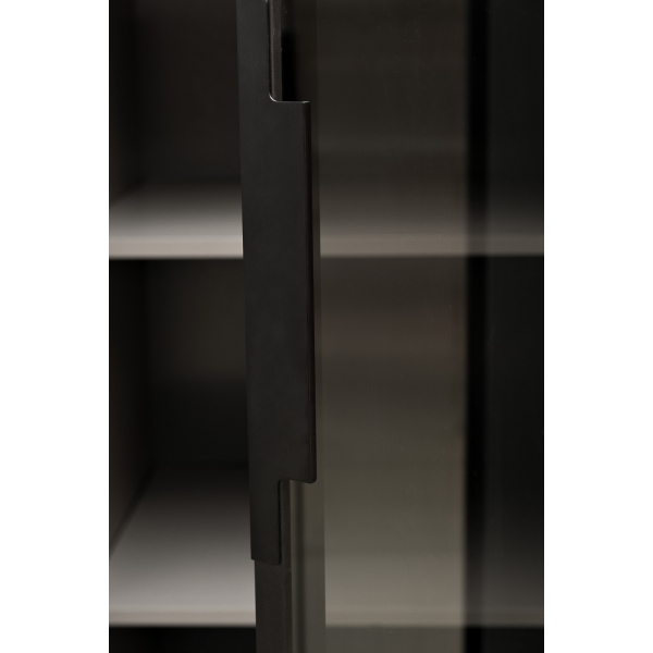 GD-10013-6 Шкаф Alto двухд с полками, цвет серый Кобальт, дверцы стекло(тонир) 100*57*228.5см