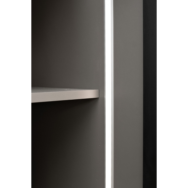 GD-10013-6 Шкаф Alto двухд с полками, цвет серый Кобальт, дверцы стекло(тонир) 100*57*228.5см