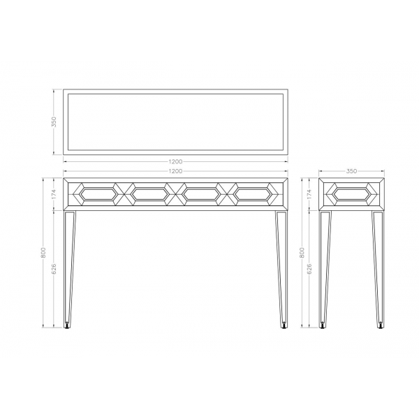 KFG045 Консоль зеркальная  120*35*80см