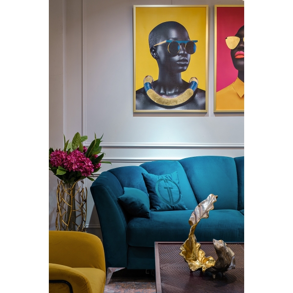 89VOR-AFRICAN GIRL1 Холст "Африканка-1" 100х70см, багет алюм(зол)