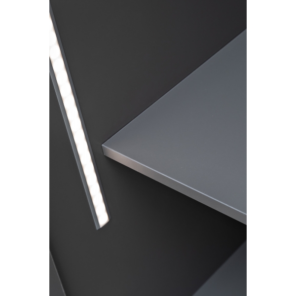 GD-10022-6 Шкаф Alto пенал c вешалкой,цвет серый Кобальт, фасад глухой 50*57*228.5см