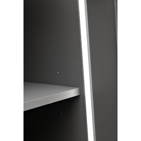 GD-10013/2-6 Шкаф Alto двухд с полками, цвет серый Кобальт, фасад глухой 100*57*228.5см