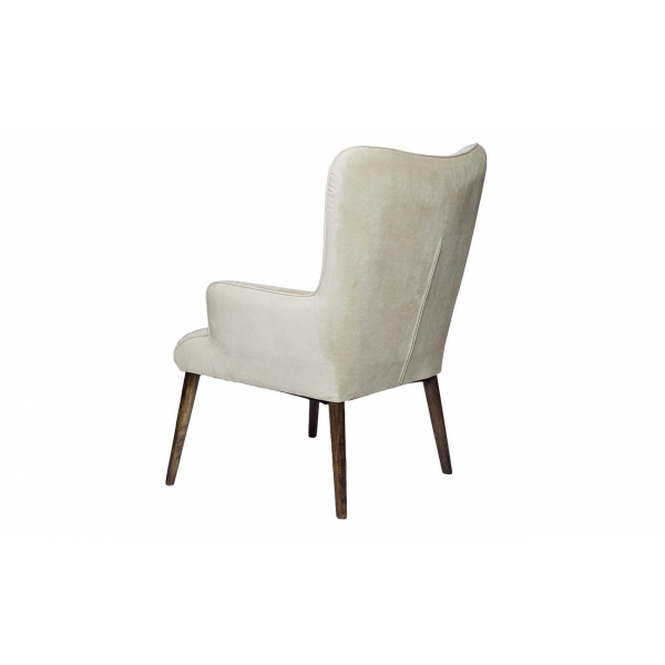 HD2203282KD-BTD Кресло велюр бежев. 71*80*102см, ножки т-кор.