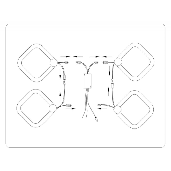 Потолочная светодиодная люстра Ambrella light Acrylica Original FA3819