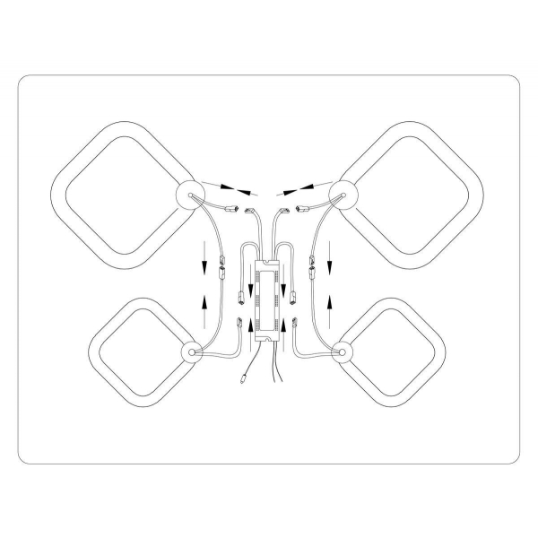 Потолочная светодиодная люстра Ambrella light Acrylica Original FA3822