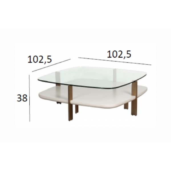 58DB-CT19263D Стол журнальный Bel Air 102,5*102,5*38см