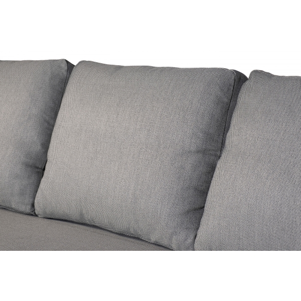 39AR-20628 Диван темно-серый трехместный "Марра" 204*81,5*83см, оплетка"сеть"