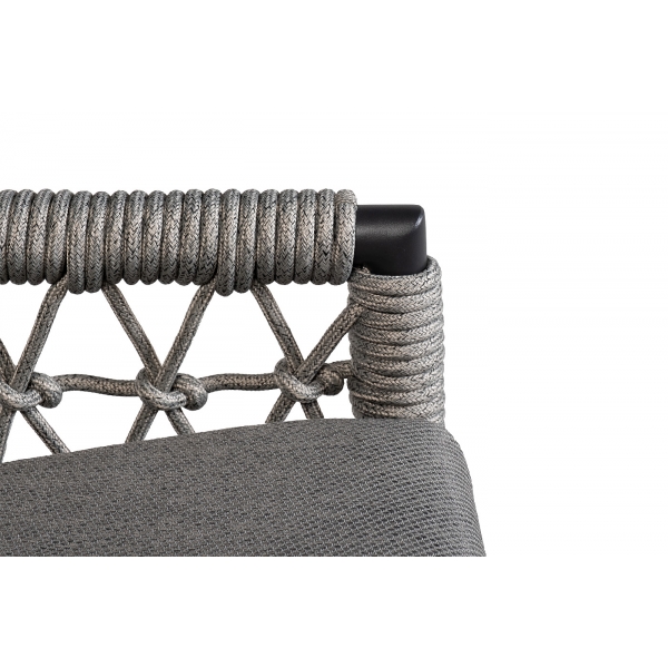 39AR-00628 Кресло "Марра" темно-серое 80*80*85,5см, оплетка"сеть"