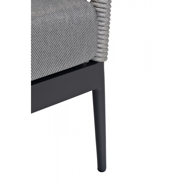 39AR-00628 Кресло "Марра" темно-серое 80*80*85,5см, оплетка"сеть"
