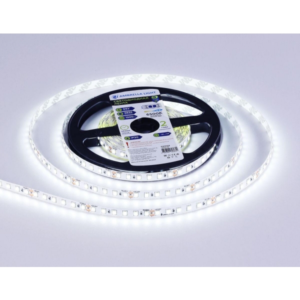 Светодиодная лента Ambrella Light 10W/m 120LED/m 2835SMD холодный белый 5M GS3103