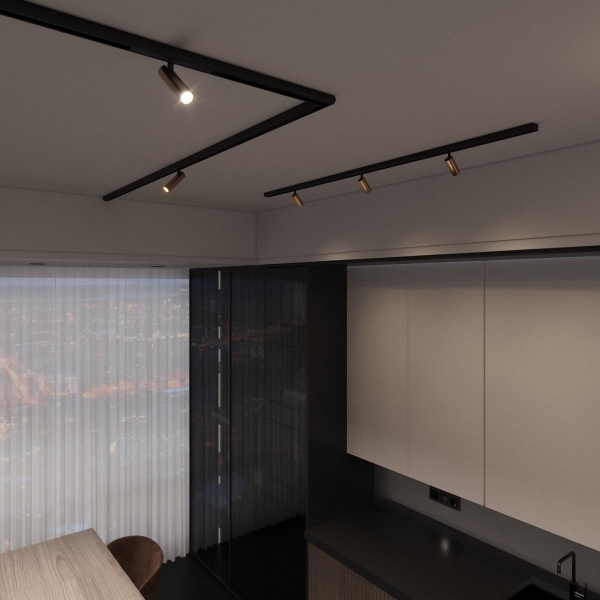 Трековый светодиодный светильник Elektrostandard (Умный дом) Slim Magnetic Dim Cantors 85071/01 латунь a063531