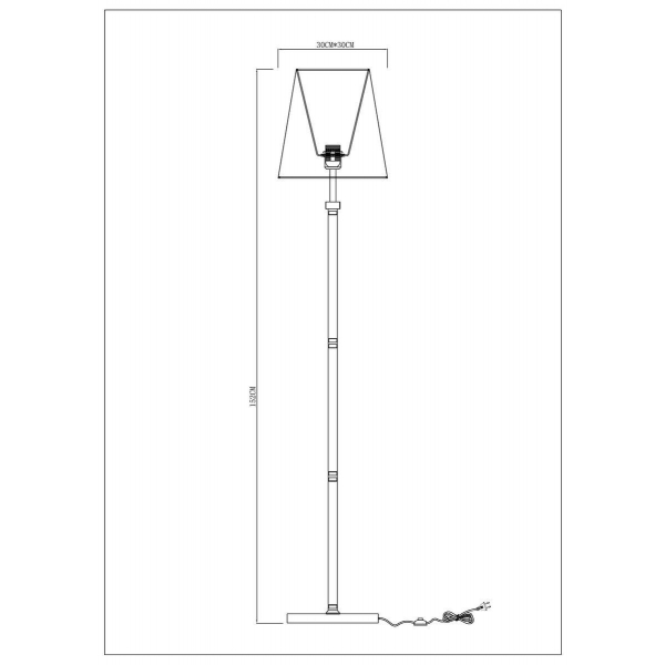 Торшер Arte Lamp Kensington A4098PN-1CC