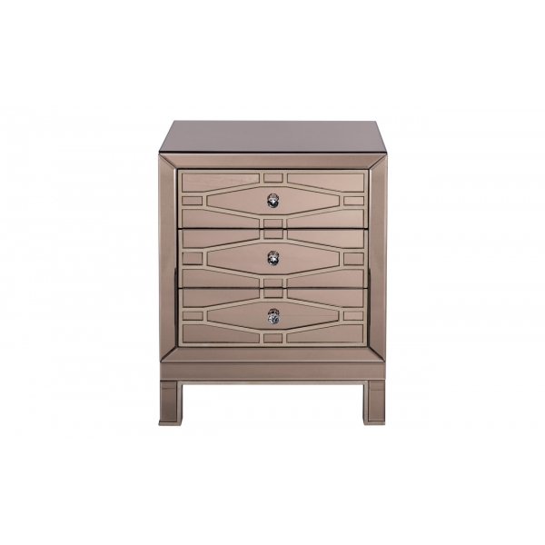 KFG046 Тумба зеркальная 3 ящика  51*42*65см