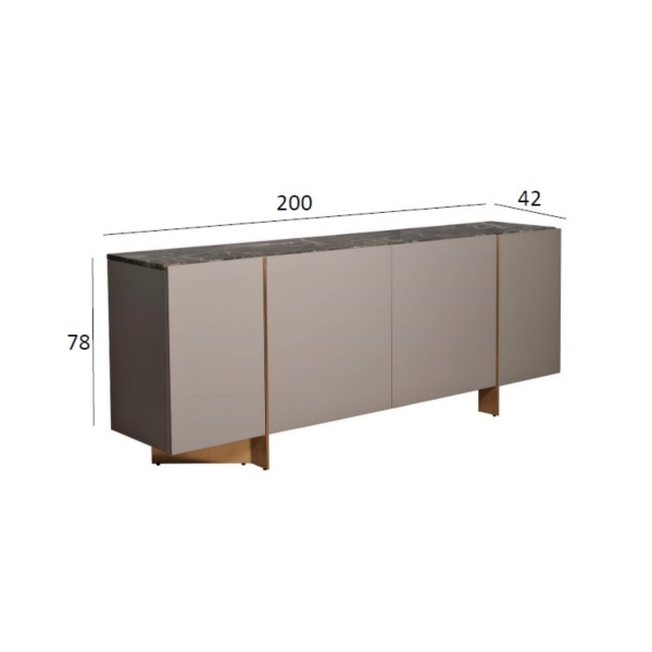 58DB-21233KOMD Комод Gate 200*42*78см