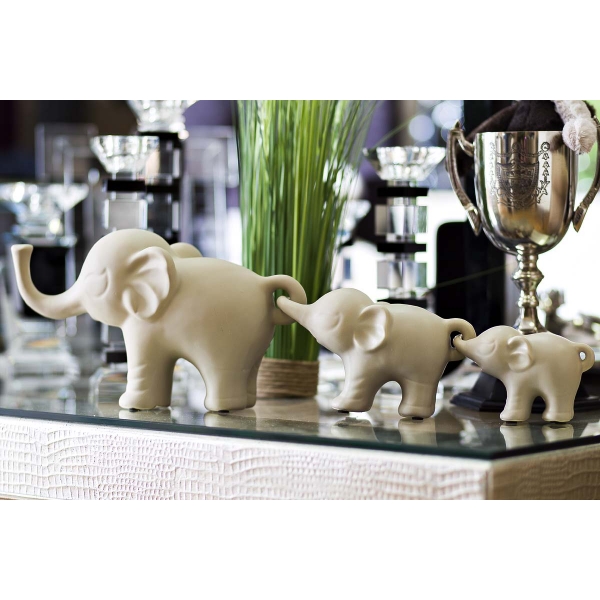 10K8869/8872AB Статуэтка"Слоники" бежевая (набор)